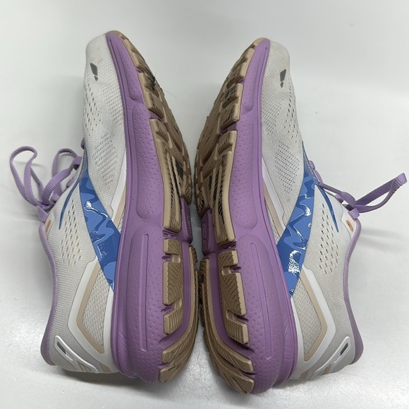 Brooks Ghost Sneakers 15 ReStart Running Shoes Purple White Women’s Size 9.5 - Picture 7 of 10